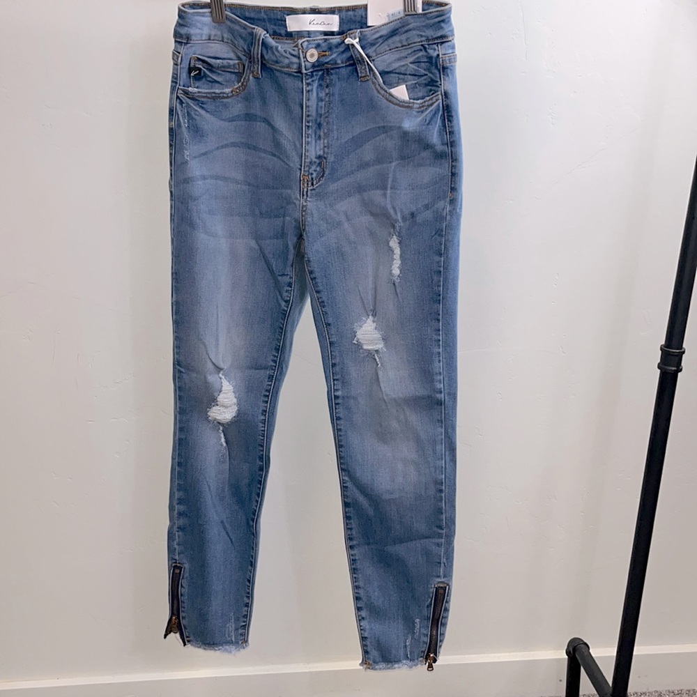 High Rise Ankle Skinny Jeans